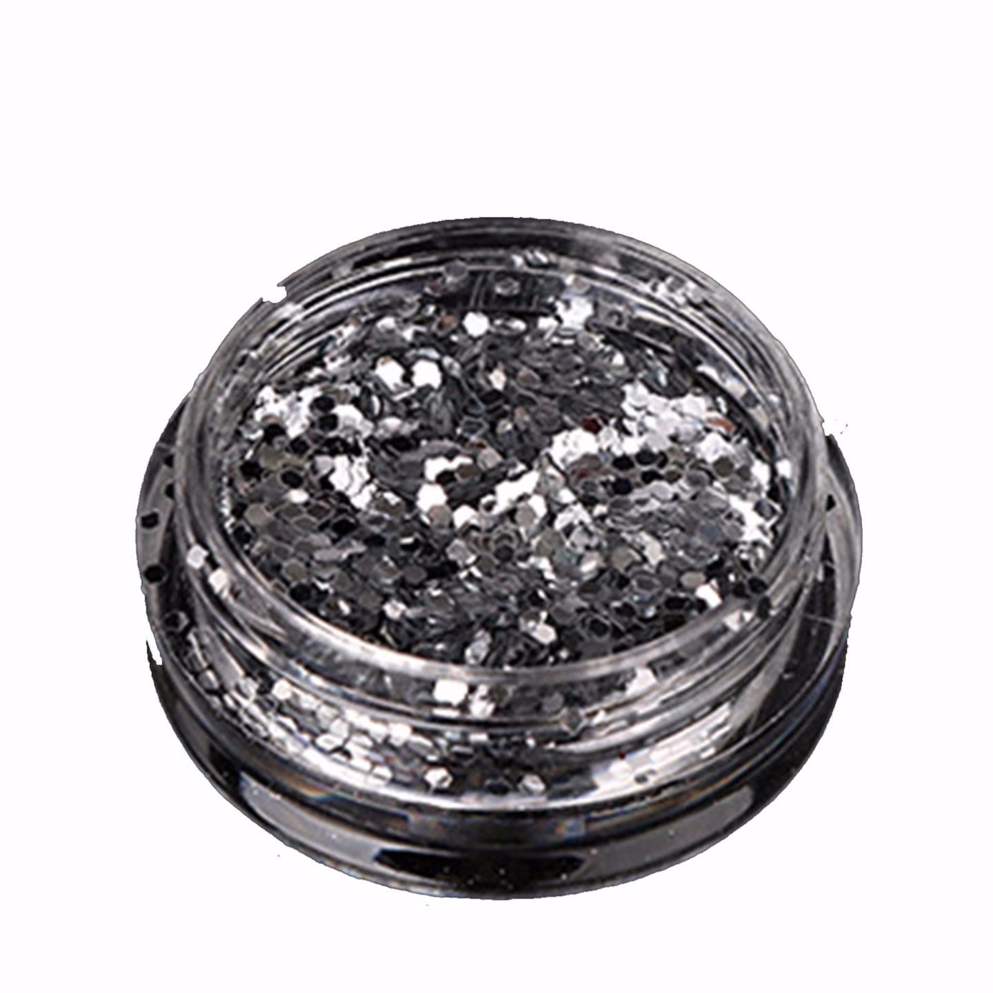 1mm Grey Hexagon Glitter