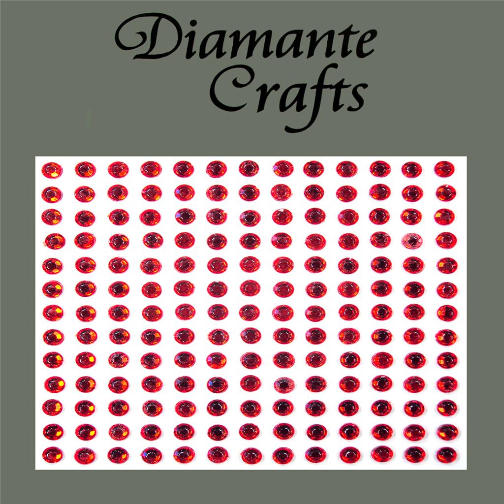 169 x 4mm Red Self Adhesive Diamante