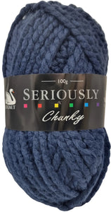 Cygnet SERIOUSLY CHUNKY Plains - Navy 853 Knitting Yarn