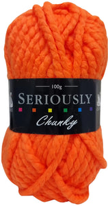Cygnet SERIOUSLY CHUNKY Plains - Neon Orange 6632 Knitting Yarn