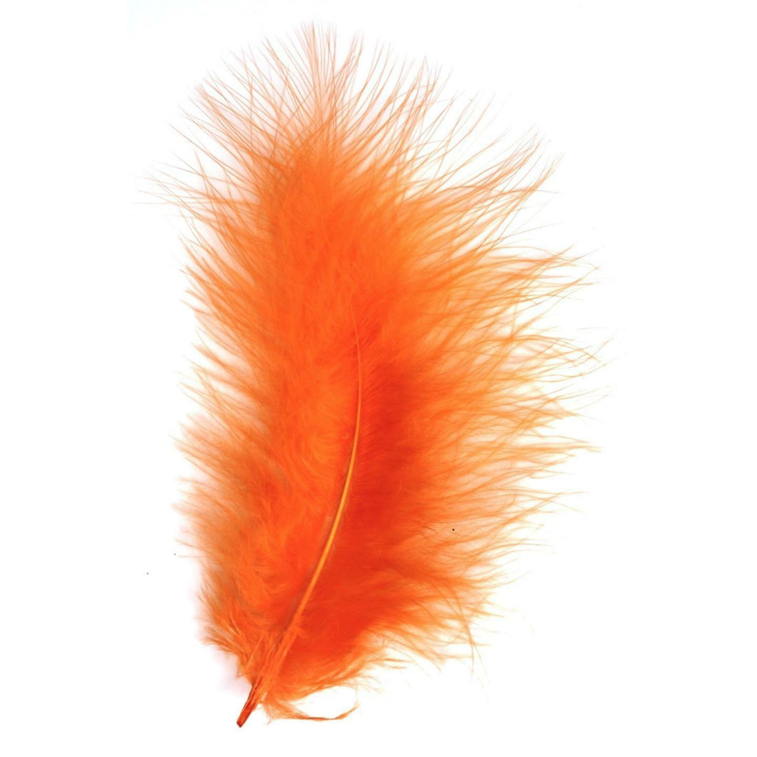 Orange Marabou Feathers 8 - 13 cm