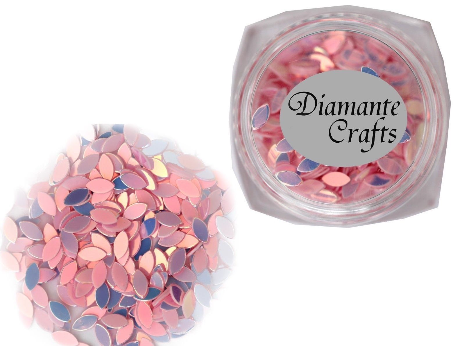 Pink Oval Glitter