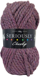 Cygnet SERIOUSLY CHUNKY Plains - Plum 306 Knitting Yarn