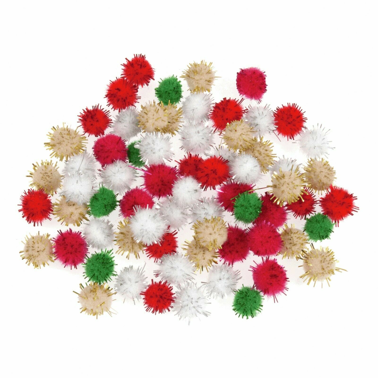 7mm Pom Poms 0.7cm - Mixed Metallic 100 Pack