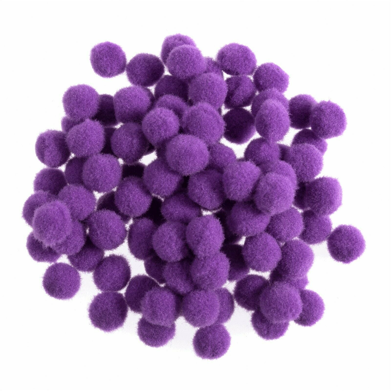 7mm Pom Poms 0.7cm - Purple 100 Pack