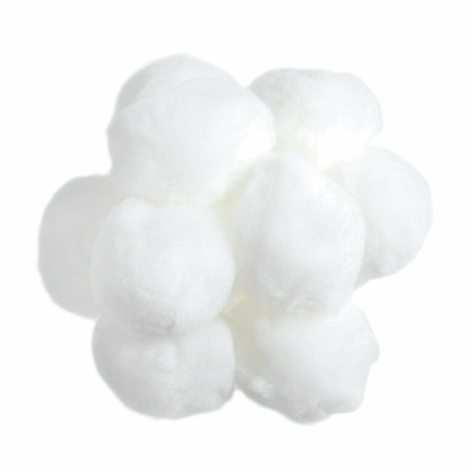 50mm Pom Poms 5cm - White