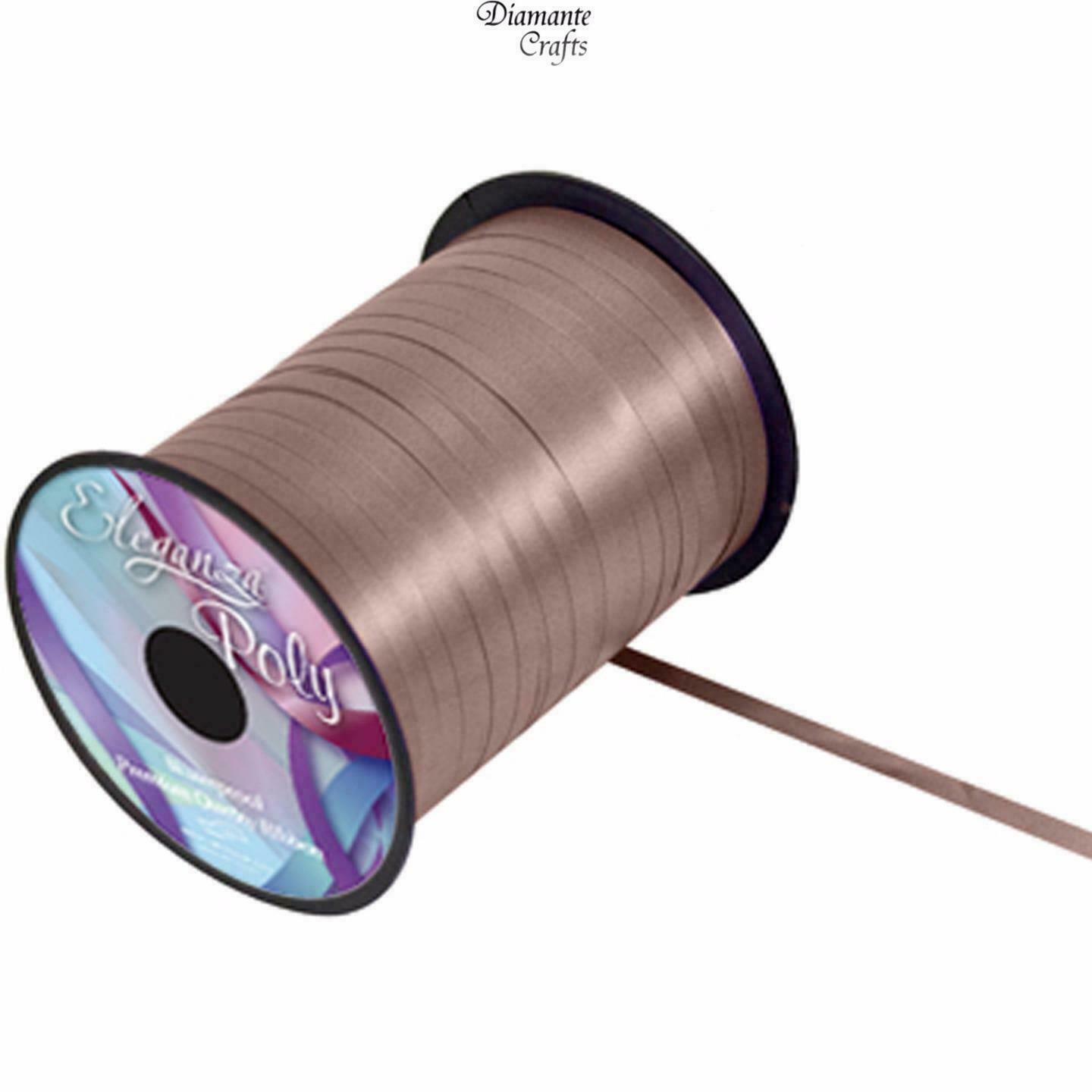 450m / 500 yards Curling 5mm Ribbon - Wrapping Balloon - Full Roll - Chocolate