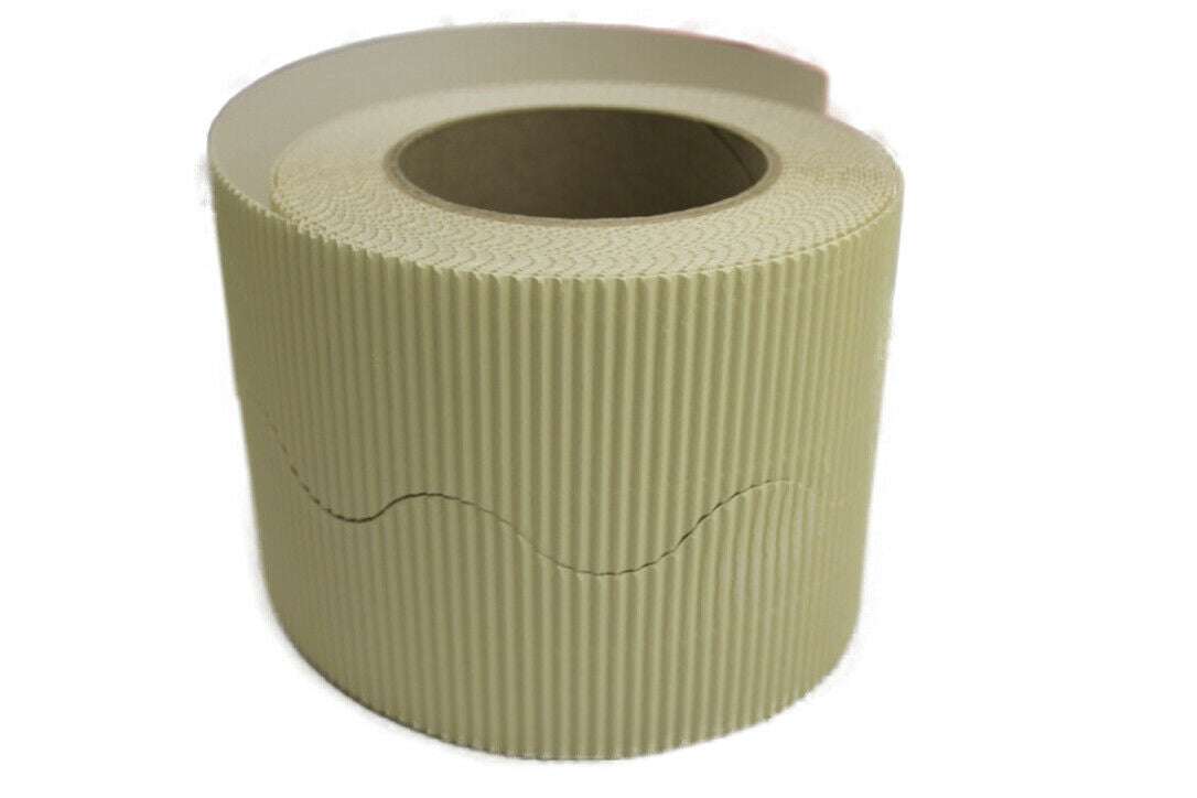 Border Rolls - Scalloped Wavy Edge Display - Corrugated Card - Soft Cream - s