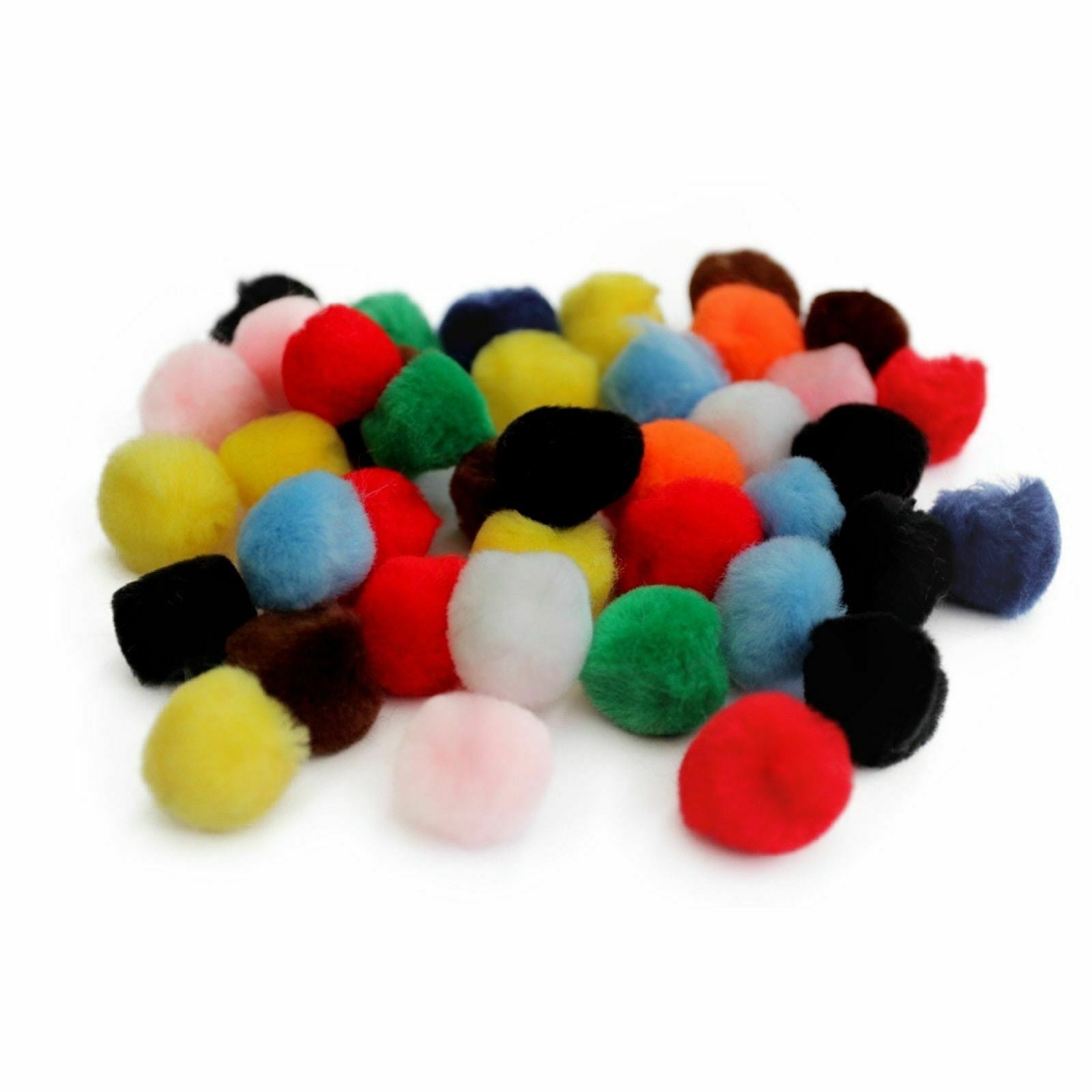 25mm Pom Poms 2.5cm - Mixed