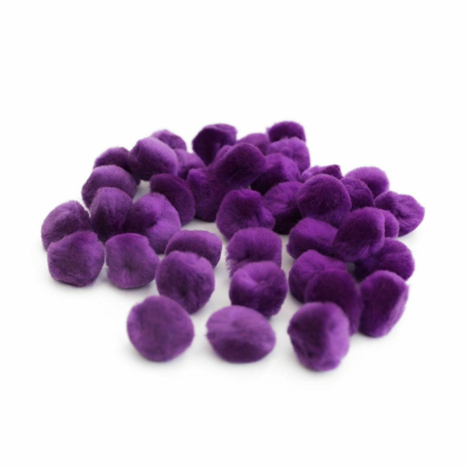 25mm Pom Poms 2.5cm - Purple