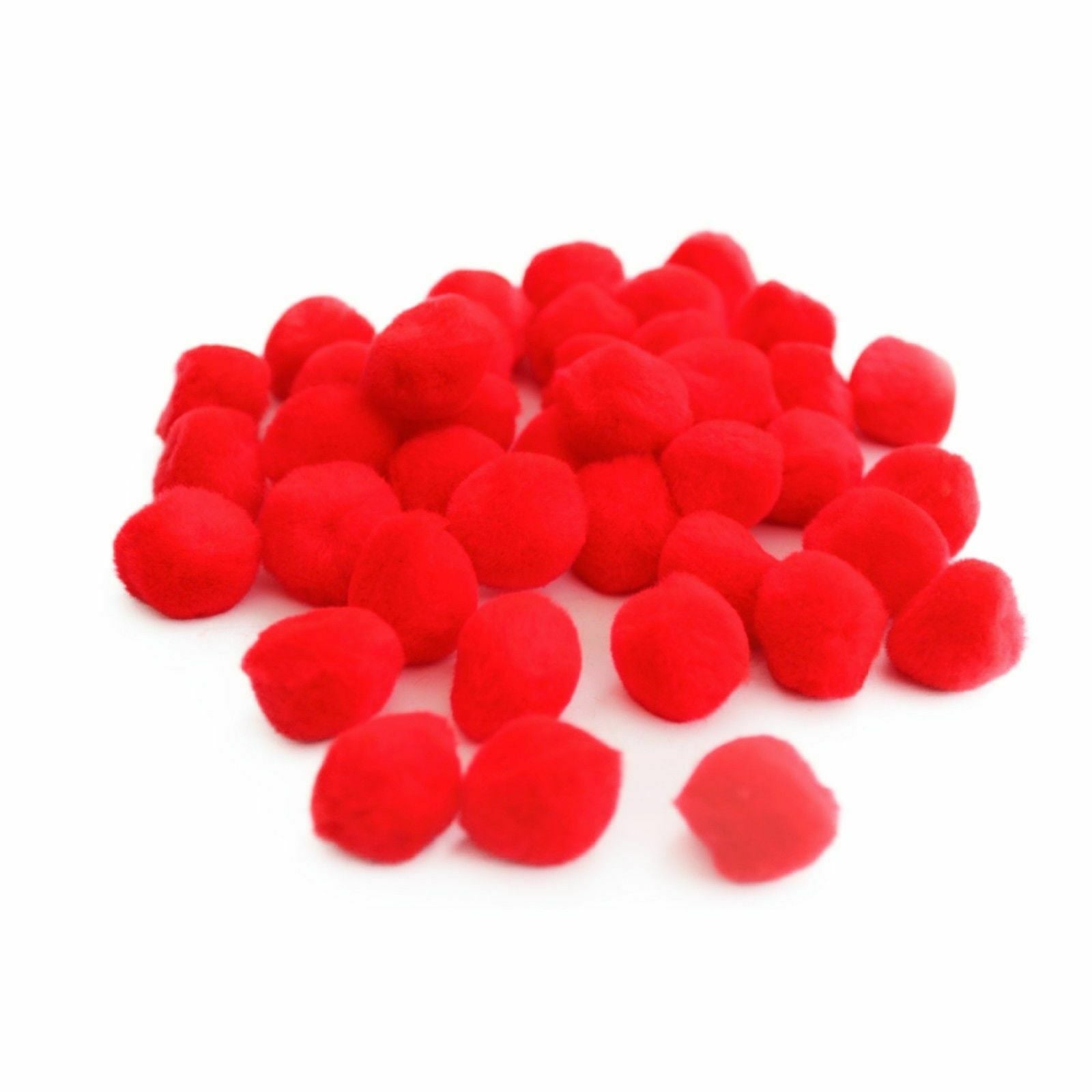25mm Pom Poms 2.5cm - Red