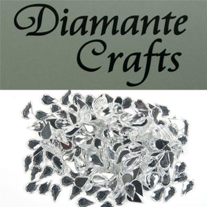 200 x 4mm Clear Teardrops Diamante Loose Flat Back Rhinestone Body Gems