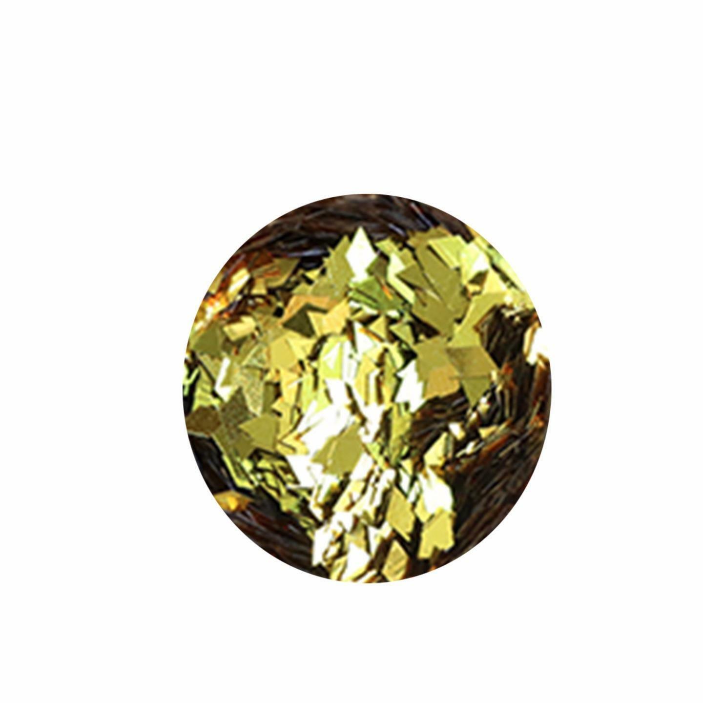 Diamond Glitter - Chunky Flakes - Festival Makeup Body Face Nail Art - Gold