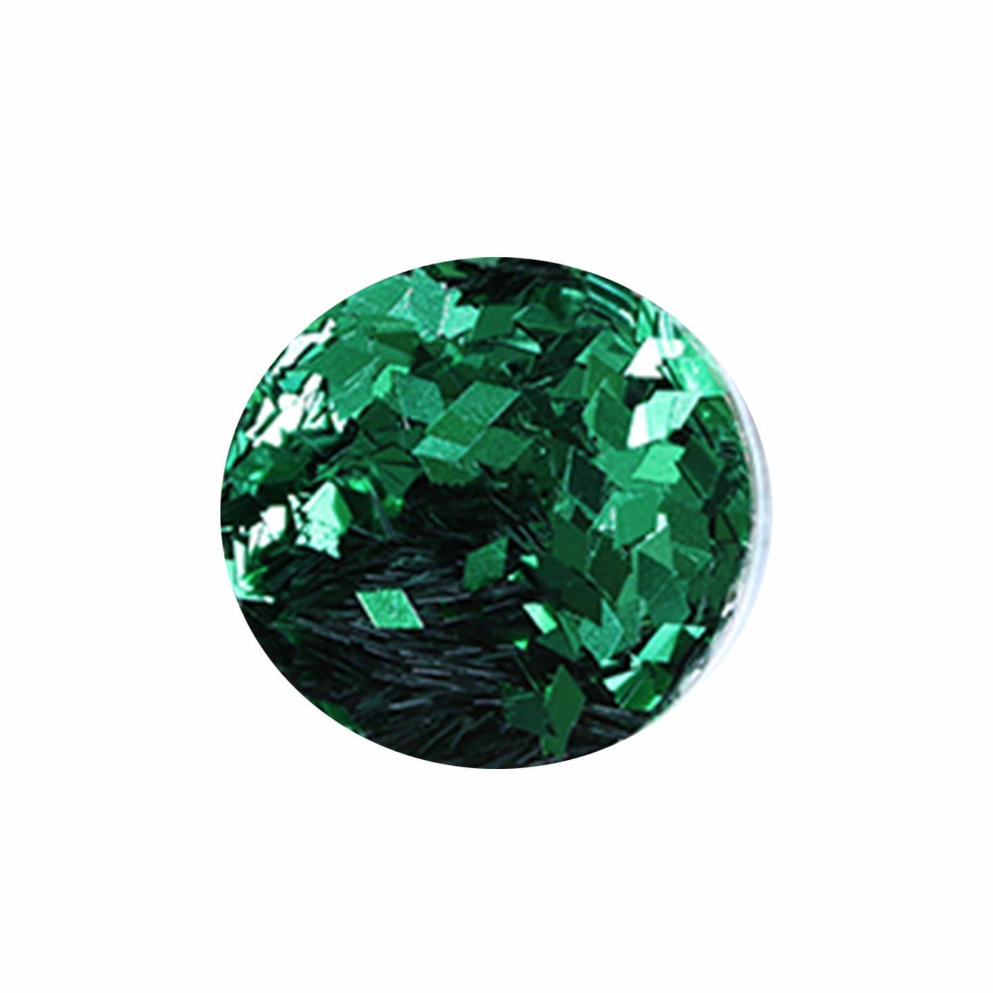 Diamond Glitter - Chunky Flakes - Festival Makeup Body Face Nail Art - Green