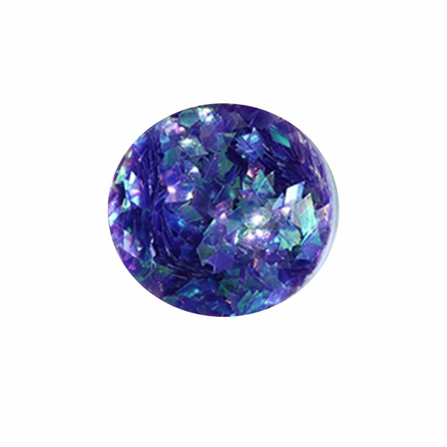 Diamond Glitter - Chunky Flakes - Festival Makeup Body Face Nail Art - Purple