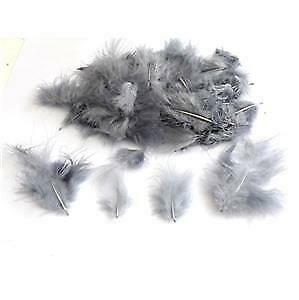 Silver Grey Mini Marabou Feathers 3-8 cm