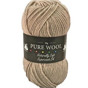 Cygnet PURE WOOL Knitting Yarn Stone 4199