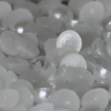200 - 5mm White Pearl Loose Flat Back Diamante