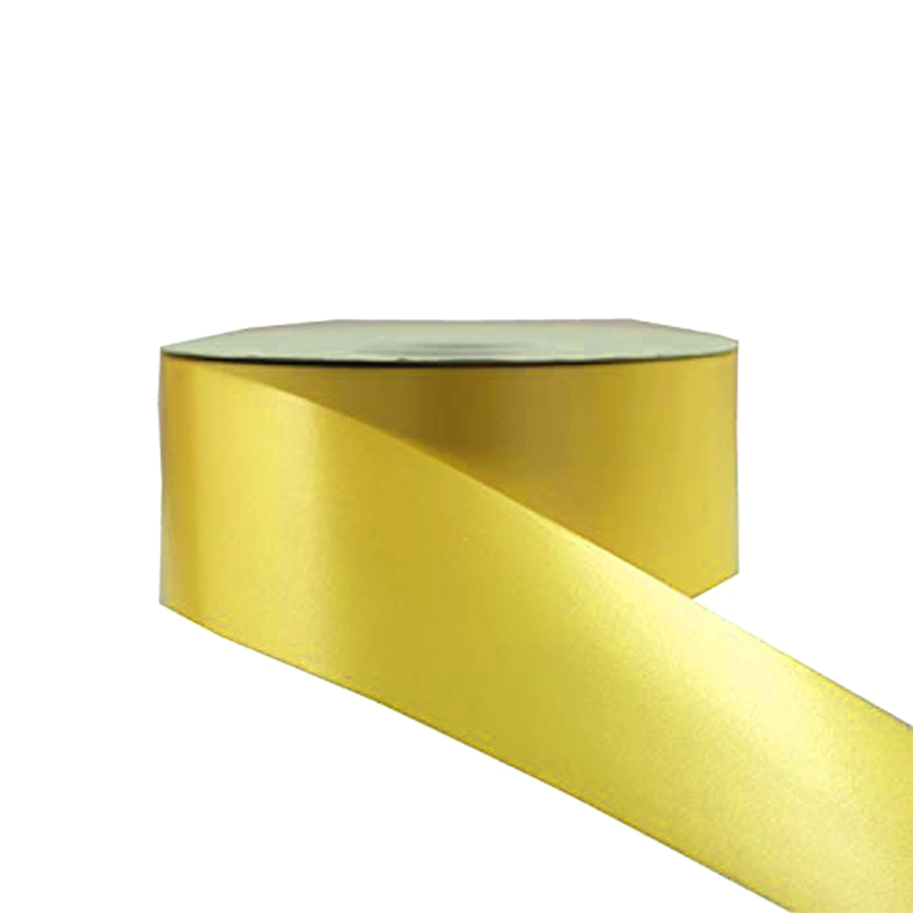 90m x 2" Roll Florist Ribbon - Yellow