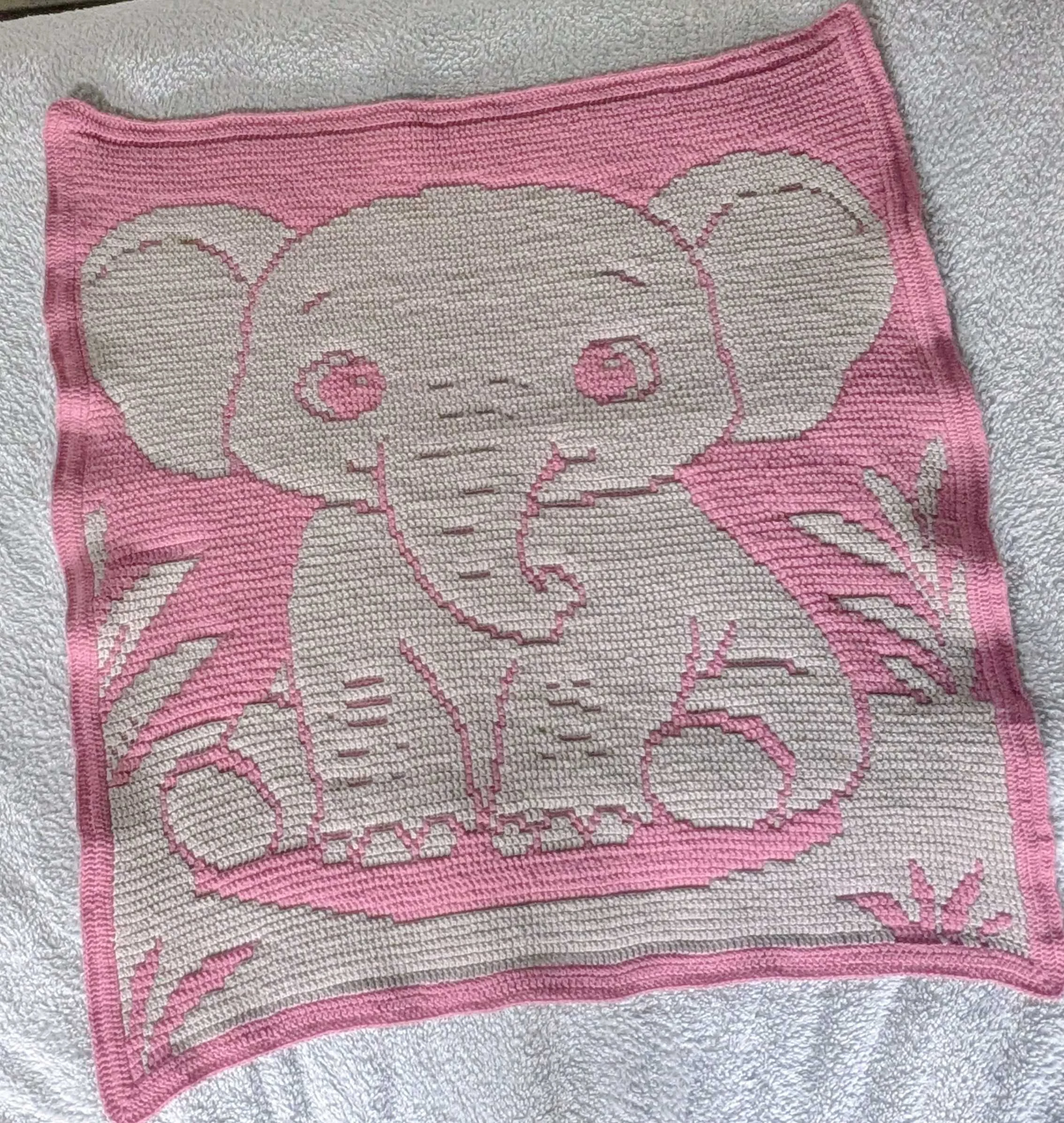 Elephant Mosaic Blanket by Laura EMM