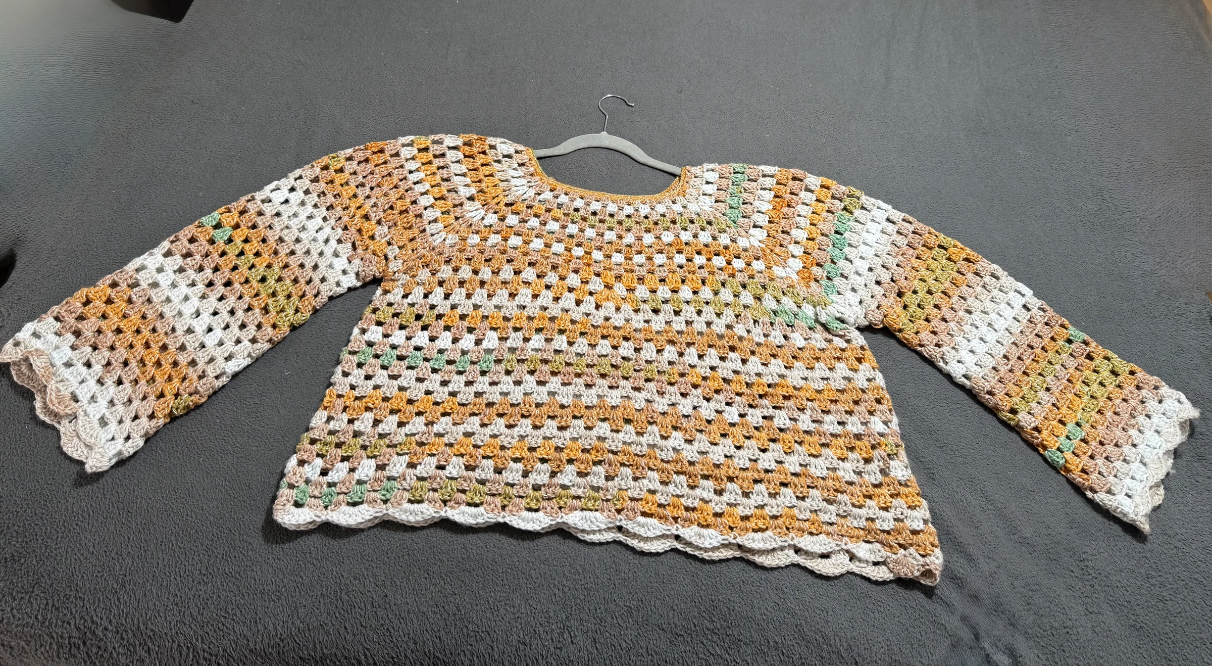 Raglan topdown sweater