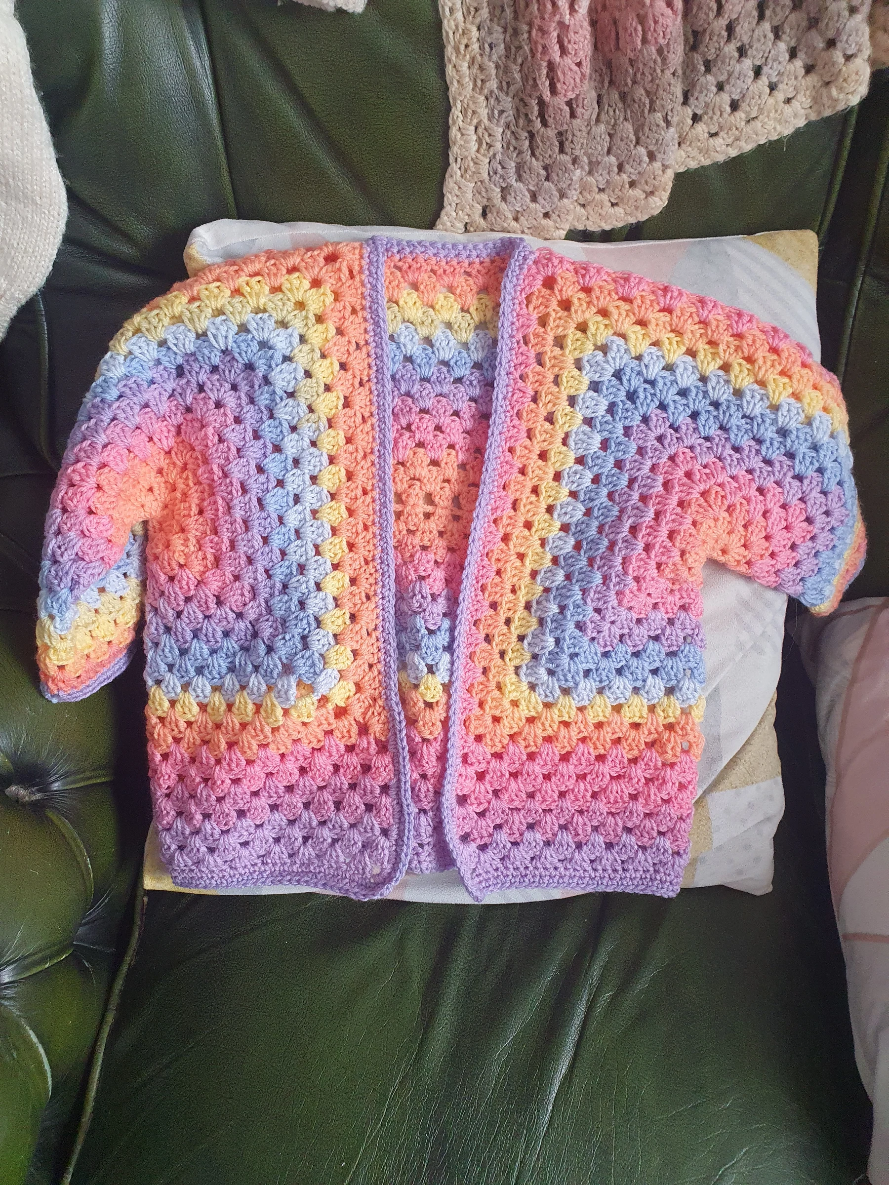 Octagon crochet cardigan