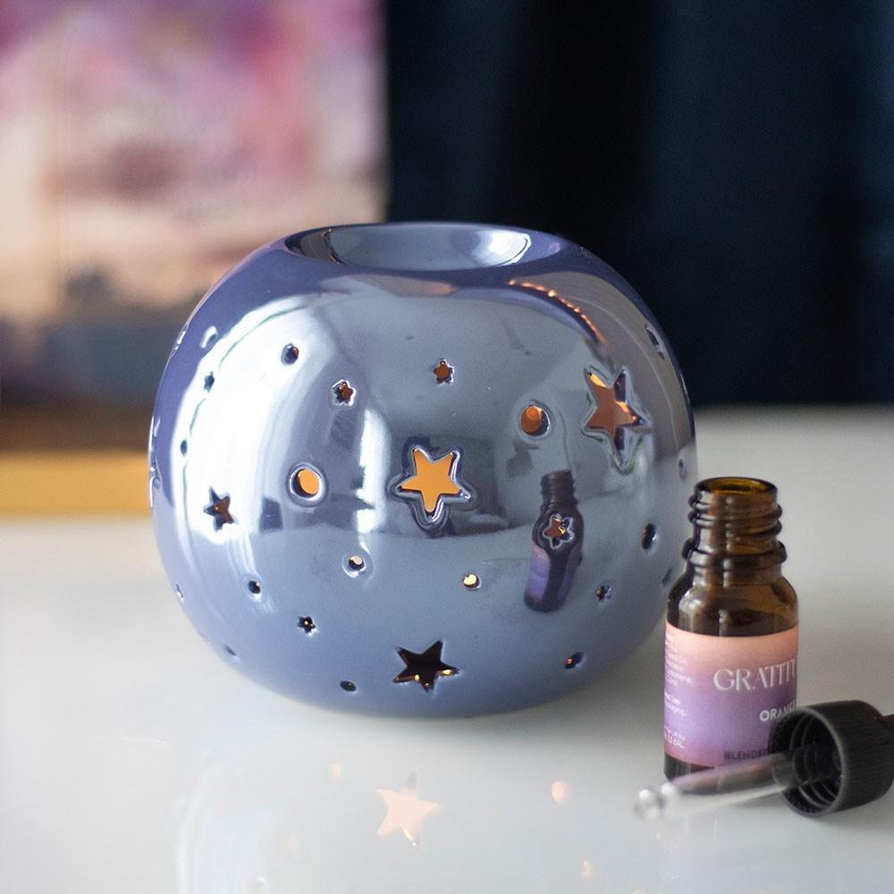 Purple Iridescent Star Oil Burner And Wax Burner