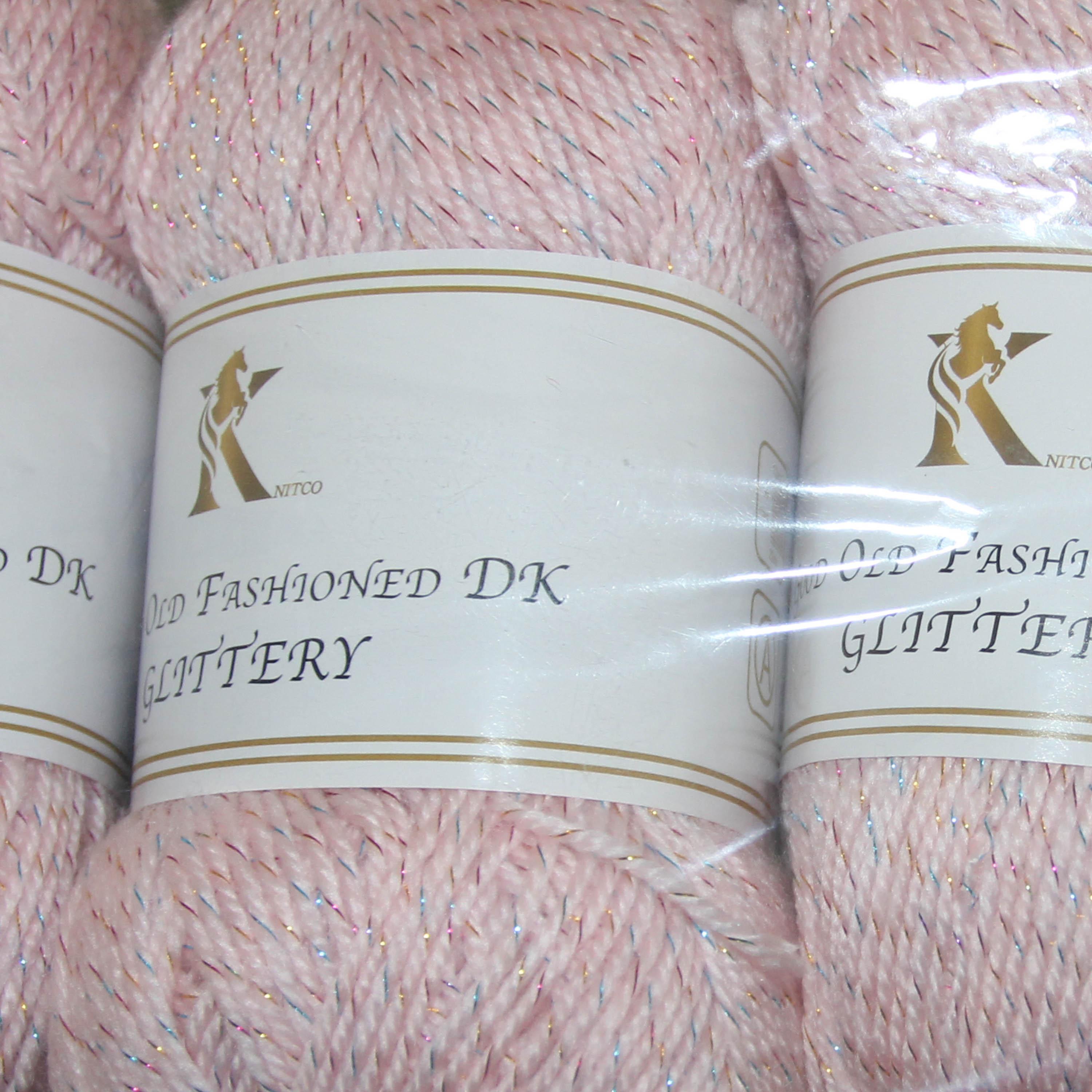 Knit co Glittery PACK OF 5 Yarn / Glitter DK - 100g