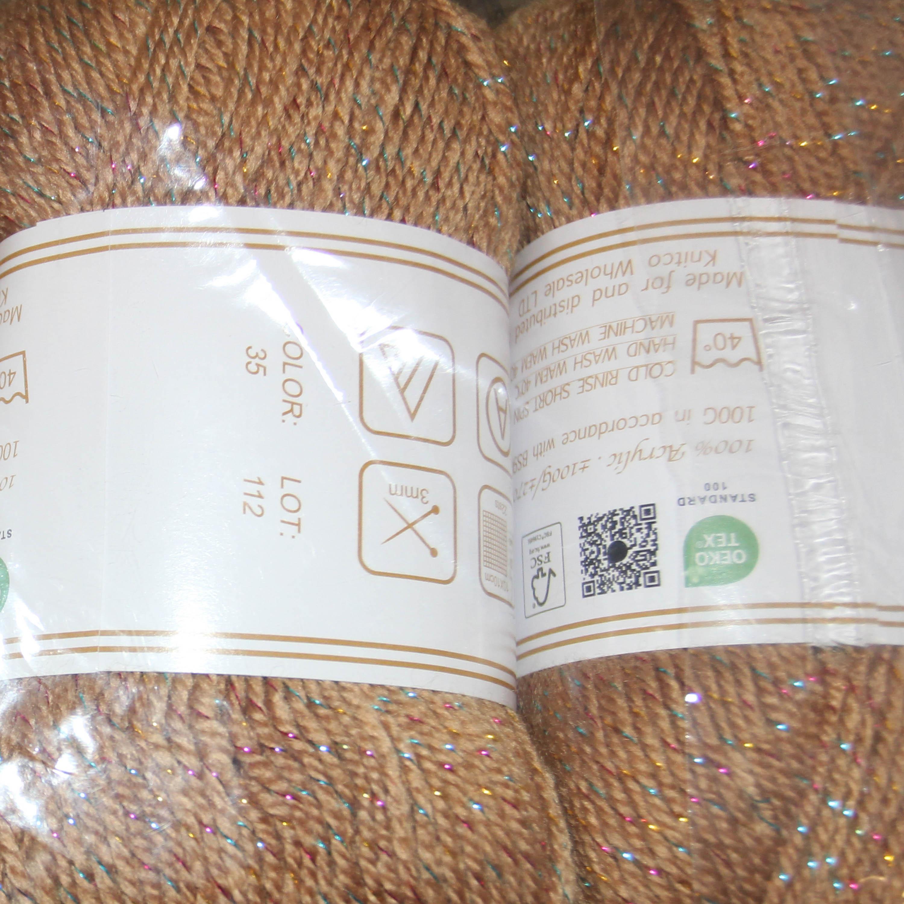 Knit co Glittery PACK OF 5 Yarn / Glitter DK - 100g
