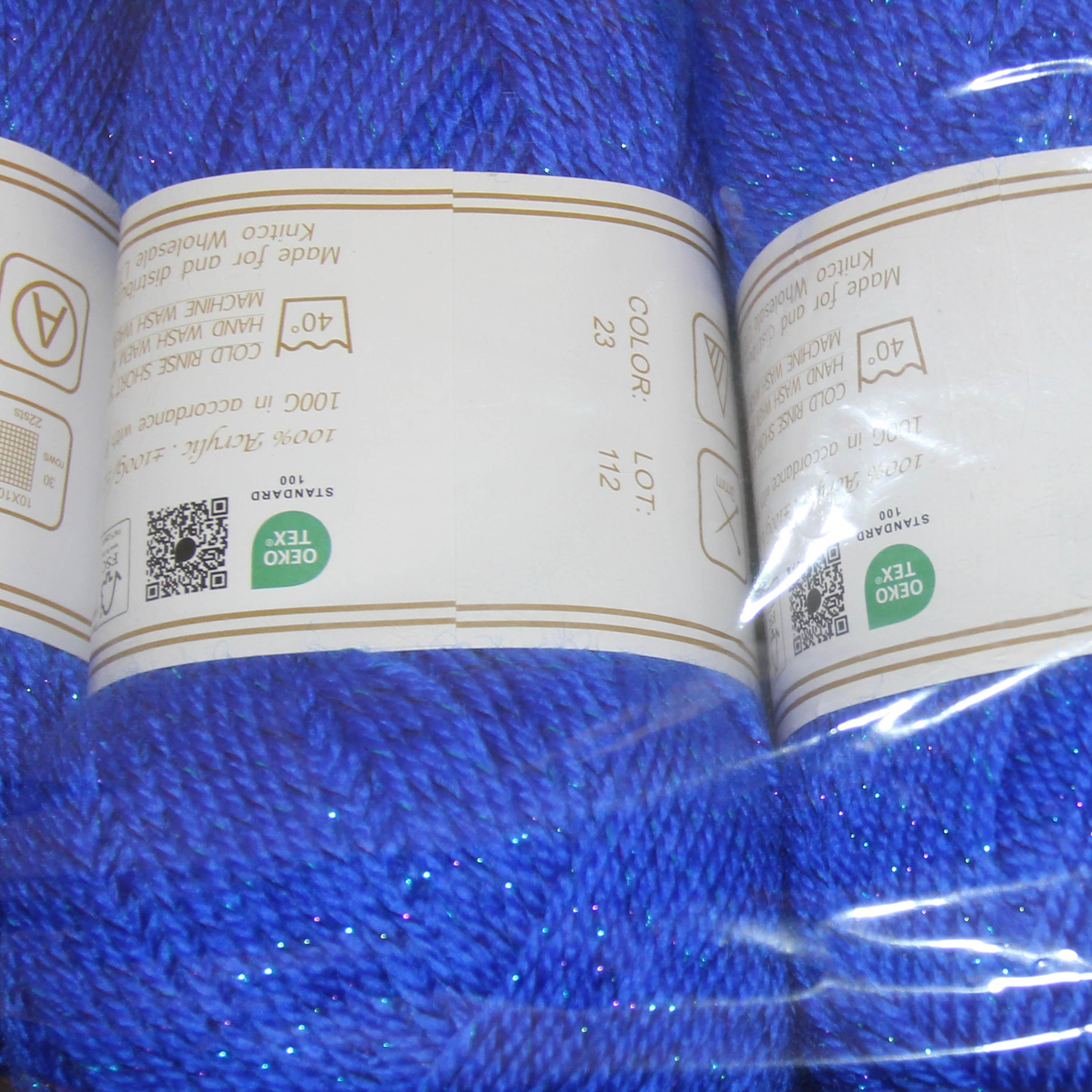 Knit co Glittery PACK OF 5 Yarn / Glitter DK - 100g
