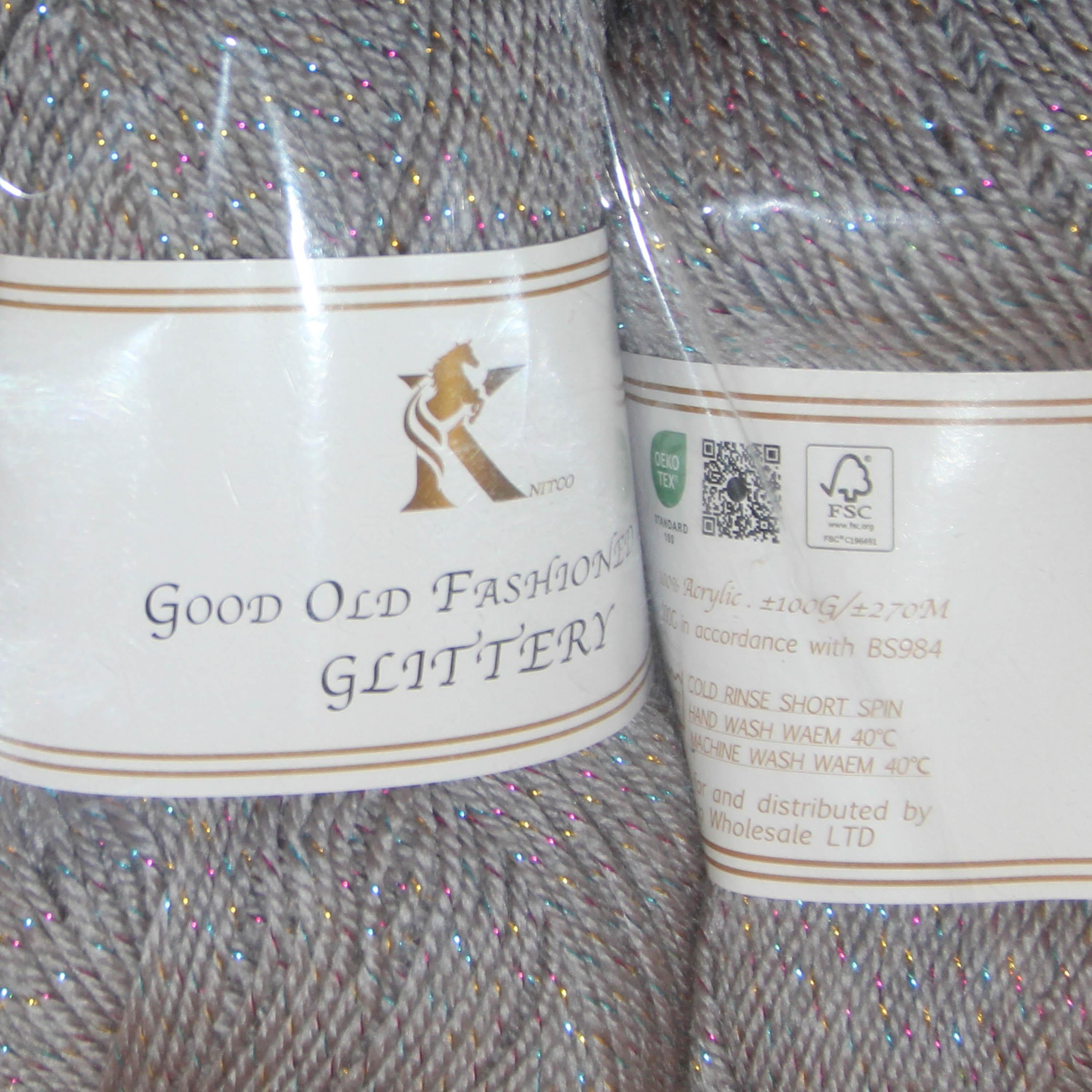 Knit co Glittery PACK OF 5 Yarn / Glitter DK - 100g