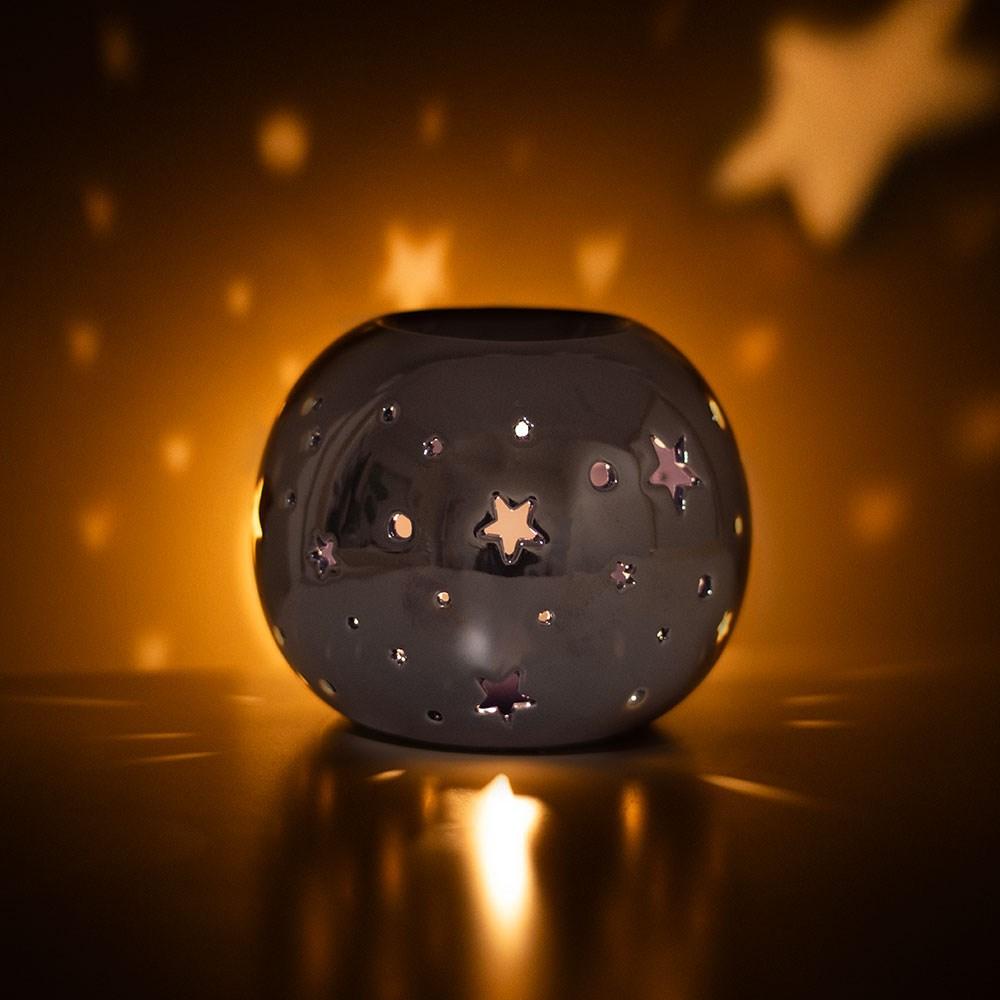 Purple Iridescent Star Oil Burner And Wax Burner