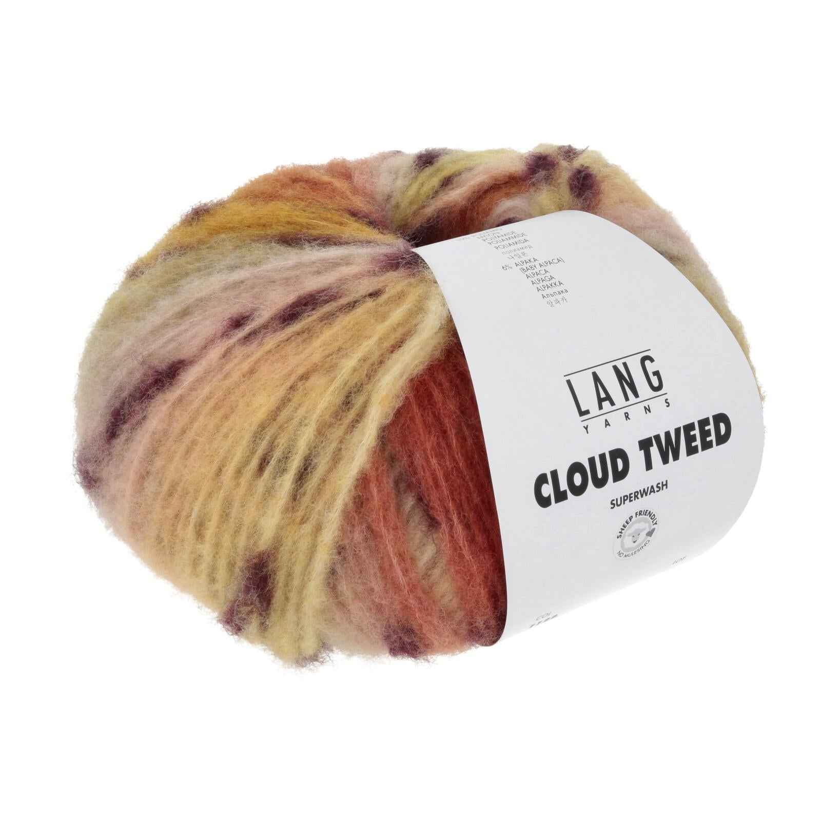 Cloud Tweed Lang Yarns, 100g, 84% virgin wool, 10%nylon, 6% Baby  alpaca