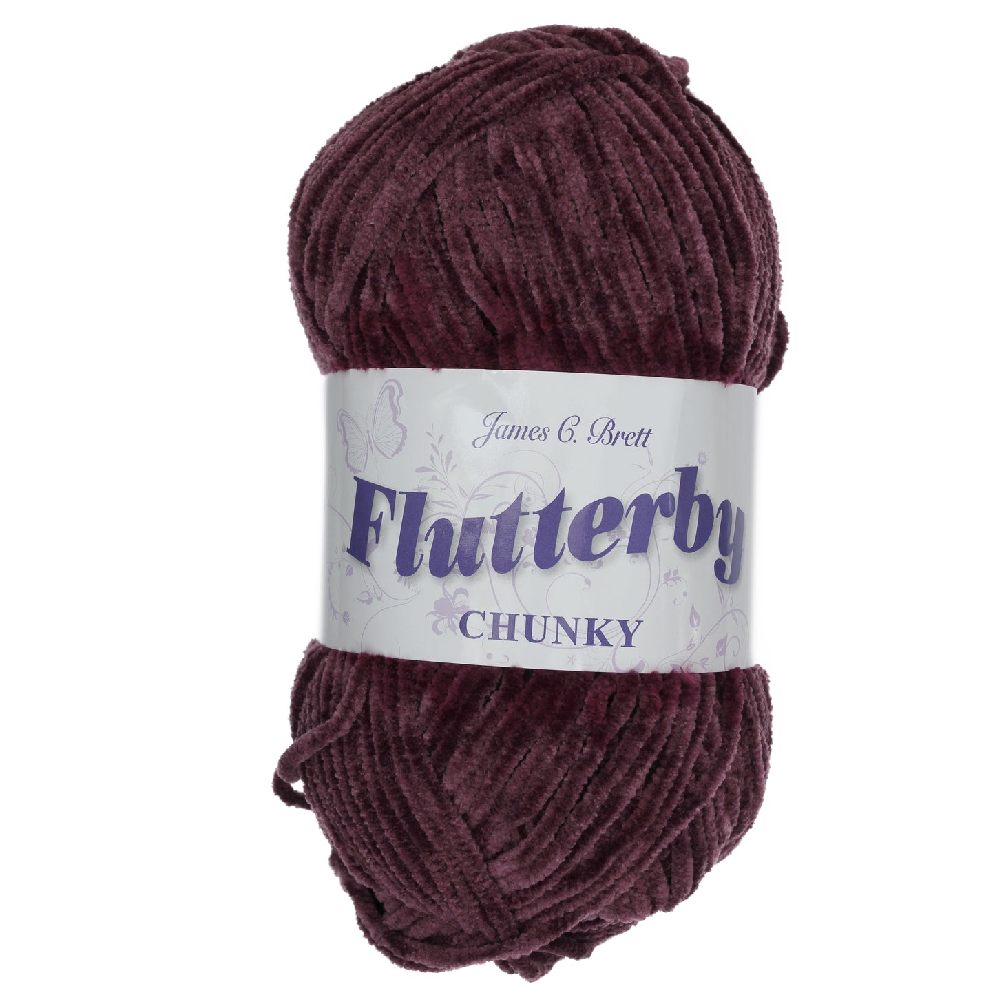 James C. Brett Flutterby Chenille Chunky - B52 Wine