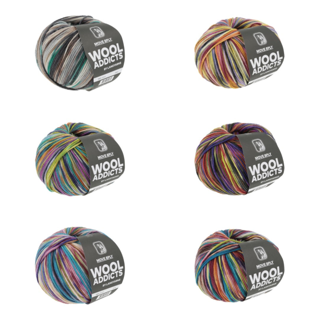 Move 8ply Wool Addicts, 150g, 300m, 25% nylon, 75% virgin merino