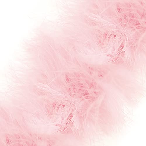 Marabou Swansdown Feather String Trim - Baby Pink - Choose Length (Baby Pink, 5 Metres)