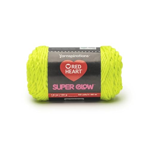 Red Heart Super Glow Yarn,100% Polyester, 50 g, 46 m