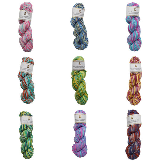 Good Old Fashioned Funky Prints Hanks - 100g - 280m - 100% Acrylic