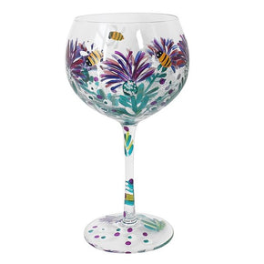Thistles and Bees Gin Glass