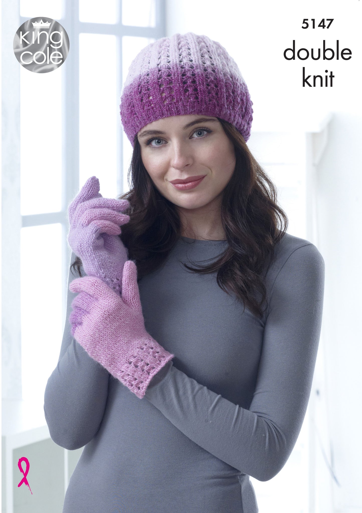 King Cole CURIOSITY DK KNITTING PATTERNS - 5147 Hat and Gloves