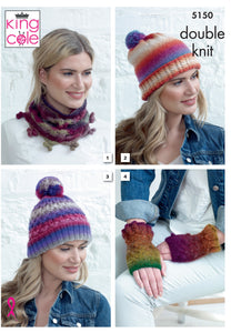 King Cole RIOT DK KNITTING PATTERNS - 5150 Accessories