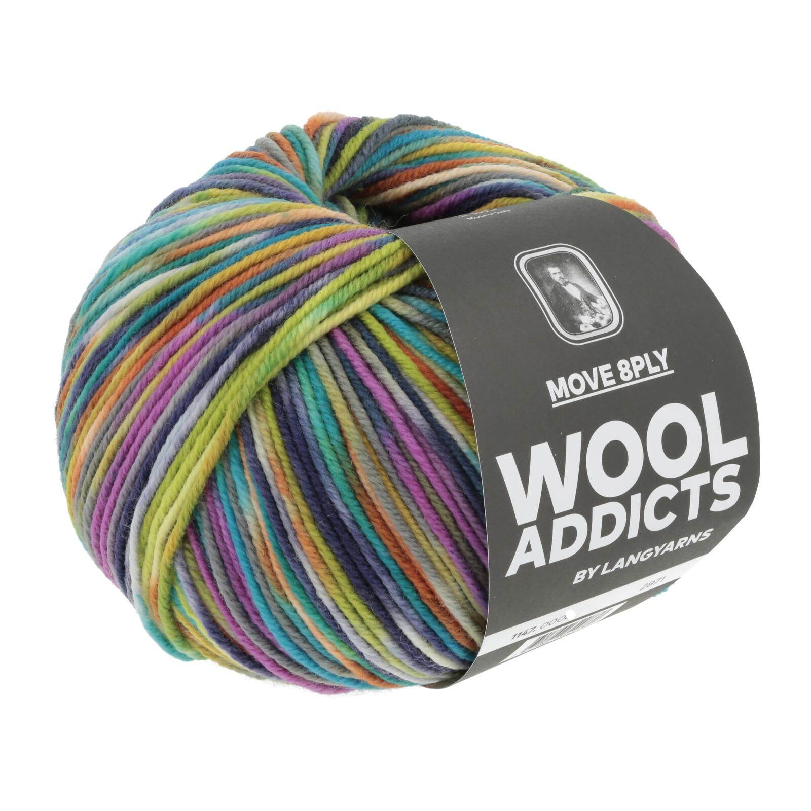 Move 8ply Wool Addicts, 150g, 300m, 25% nylon, 75% virgin merino