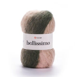 YarnArt Bellissimo - 13% Mohair - 67% Acrylic - 4% Polyamide - 16% Polyester