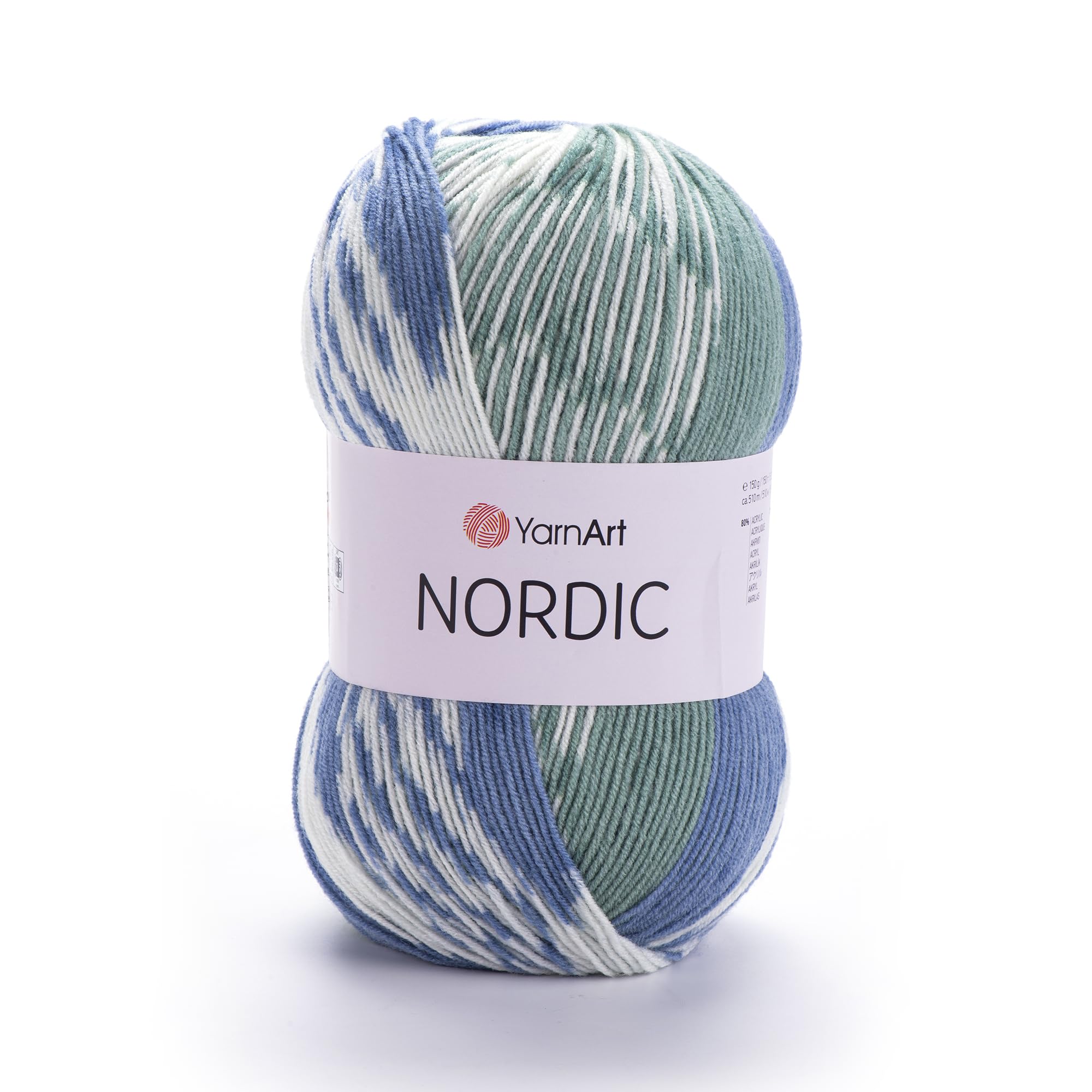 YarnArt Nordic - 20% Wool - 80% Acrylic - 150g - 510m
