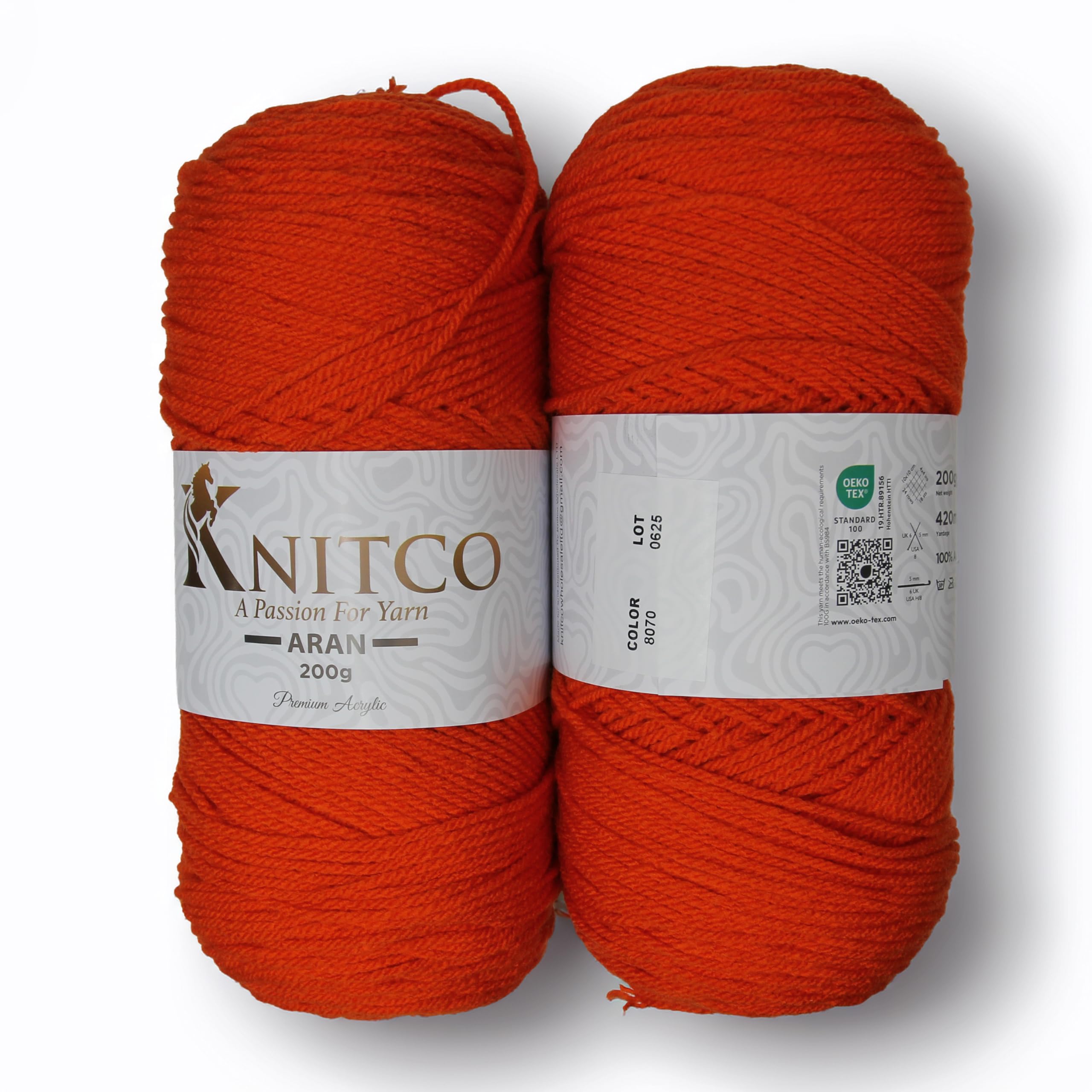 Knitco Aran - 200g - 420m - 100% Acrylic