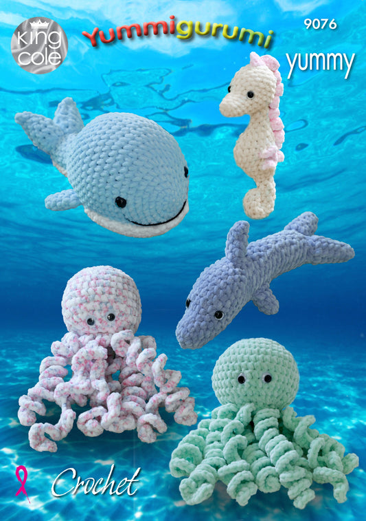 King Cole YUMMY KNITTING PATTERNS - 9076 Sealife