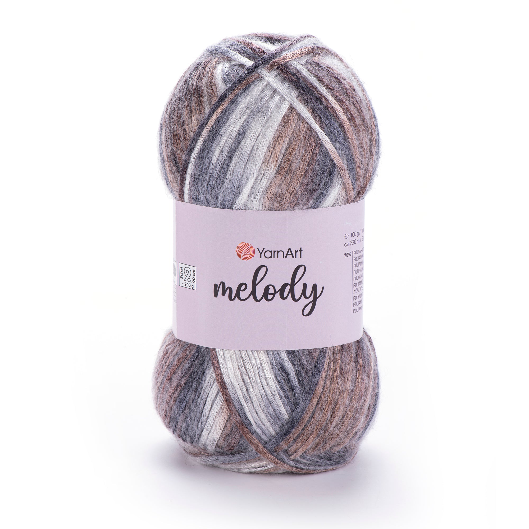 YarnArt Melody - 9% Wool - 21% Acrylic - 70% Polyamide - 100g - 230m