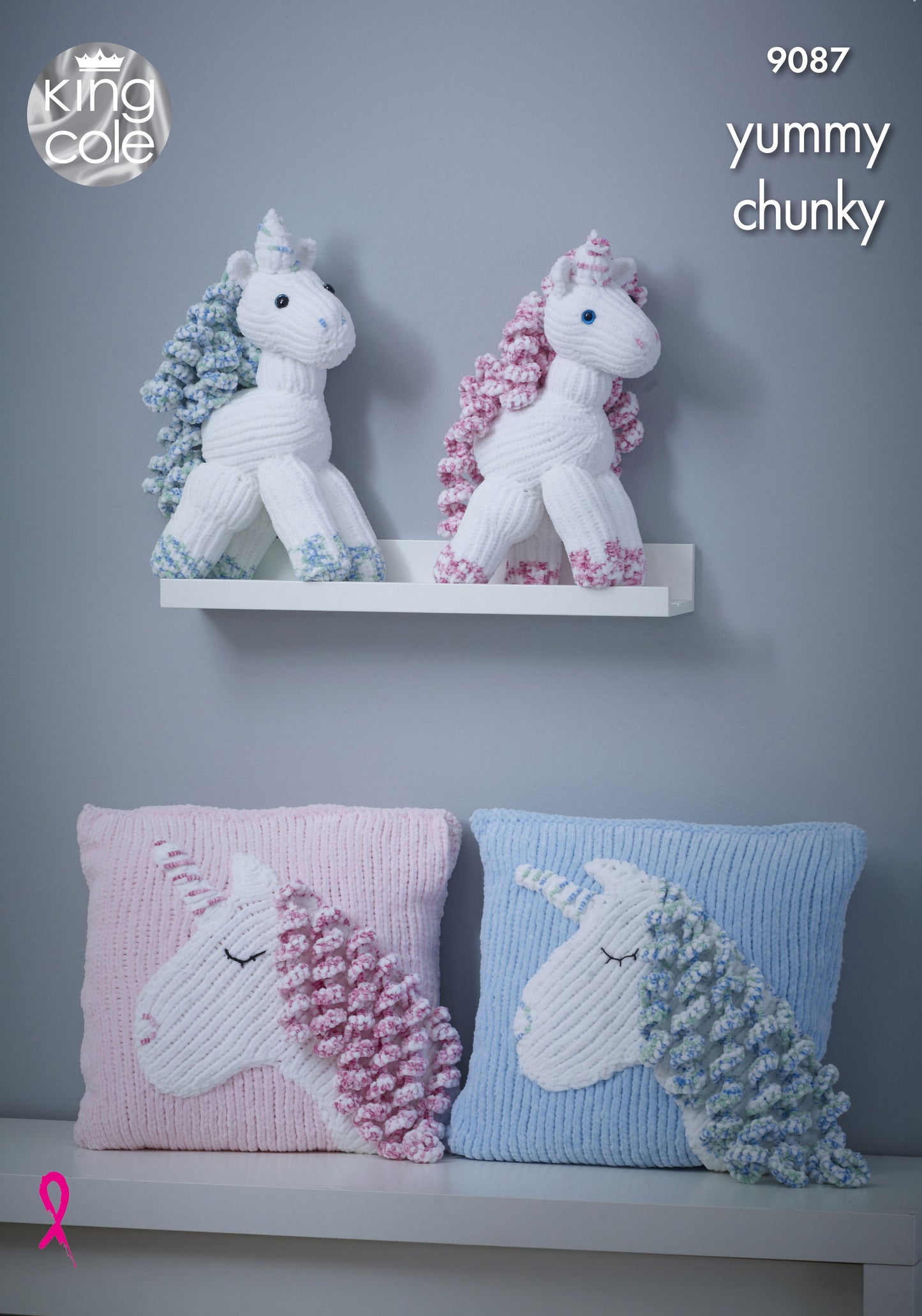 King Cole YUMMY KNITTING PATTERNS - 9087 Unicorns