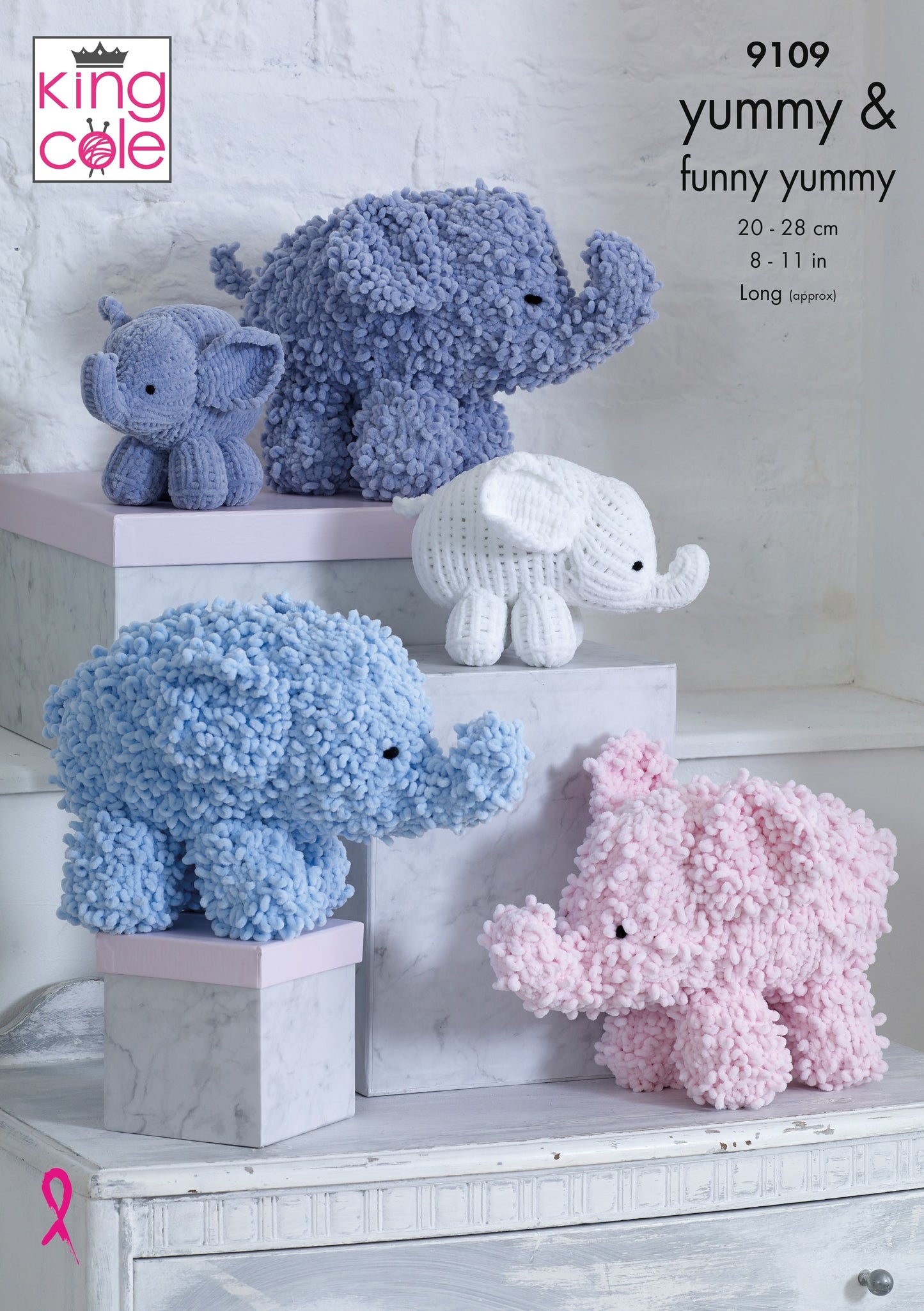 King Cole FUNNY YUMMY KNITTING PATTERNS - 9109 Elephants