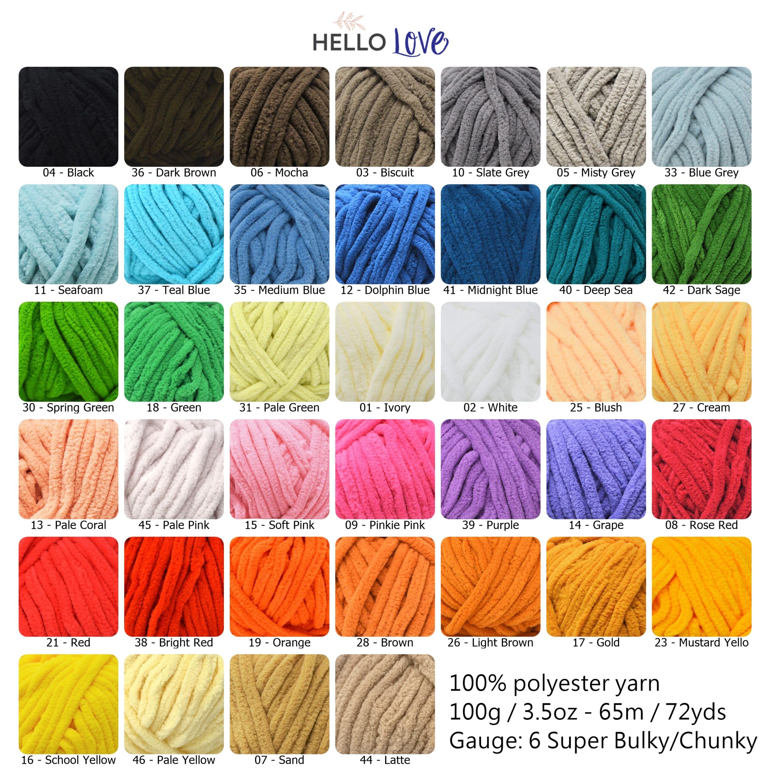 Hello Love Chunky Yarn 100g